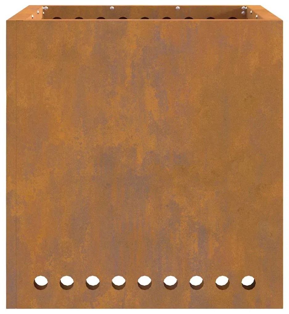 Fogo Sem Fumaça Quadrado 48x48x50 cm Aço Envelhecido