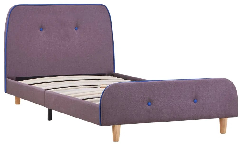 Estrutura de cama 90x200 cm tecido cinzento-acastanhado