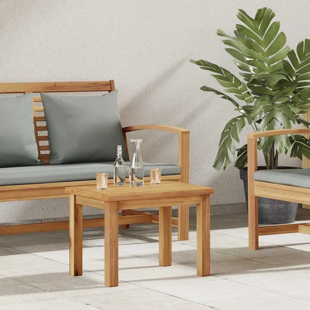 vidaXL Mesa de centro Castanho 50 x 35 x 36 cm Madeira de teca sólida