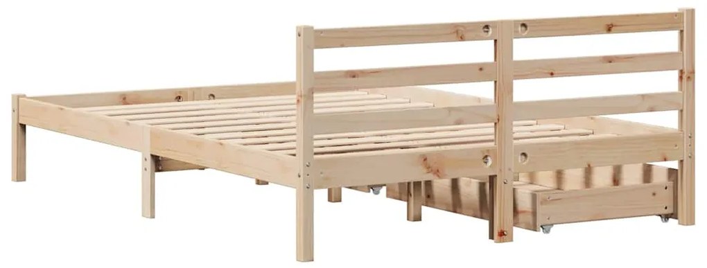 Cama sem colchão 160x200 cm madeira de pinho maciça