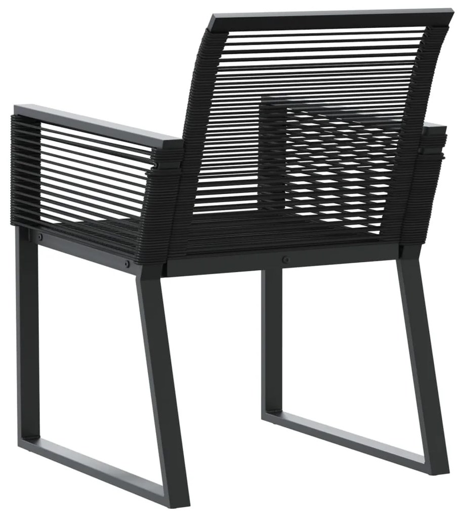 Conjunto 2 cadeiras de jardim, vime, preto