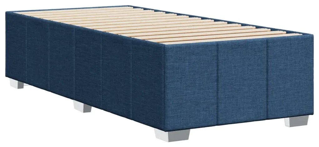 Estrutura de cama sem colchão 90x200 cm tecido azul