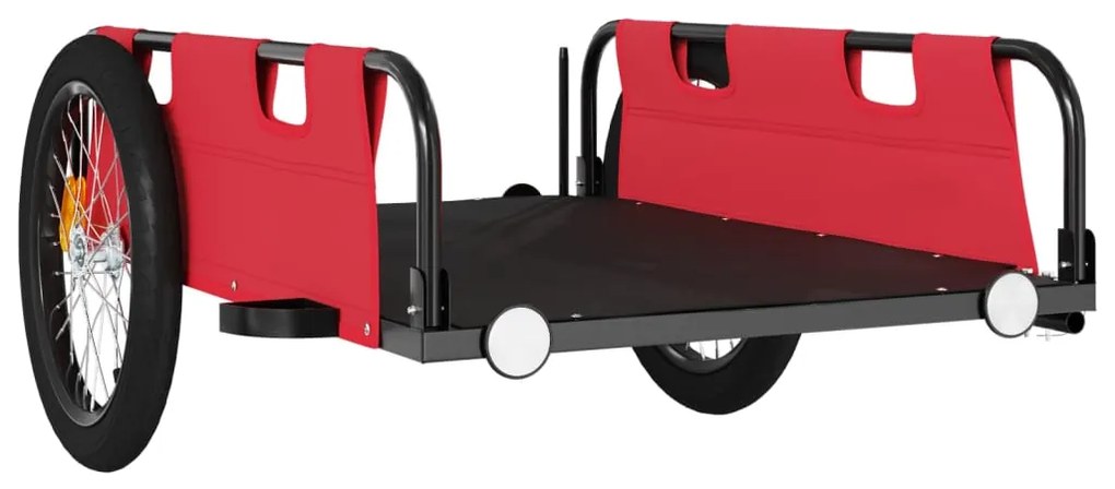 Reboque de bicicleta tecido oxford/ferro vermelho