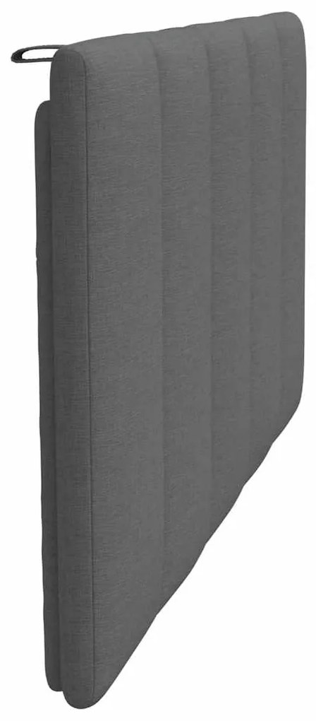 Almofadão de cabeceira 100 cm tecido cinzento-escuro