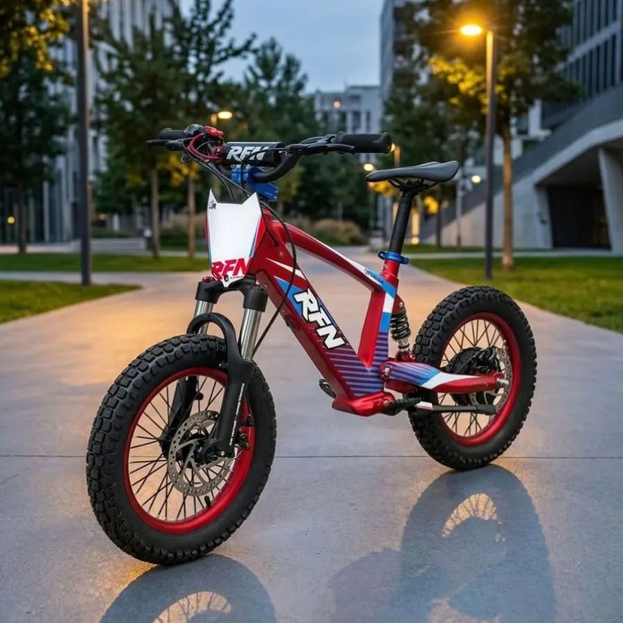 Bicicleta elétrica infantil 350W 16" Roan RXF Evo-S Vermelha