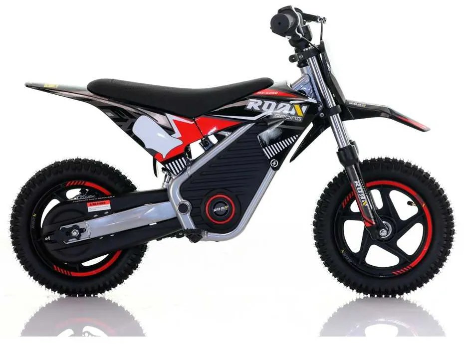 Mini moto elétrica para crianças Minicross electrica 250W 12/12" Warrior MX-E250 Preta