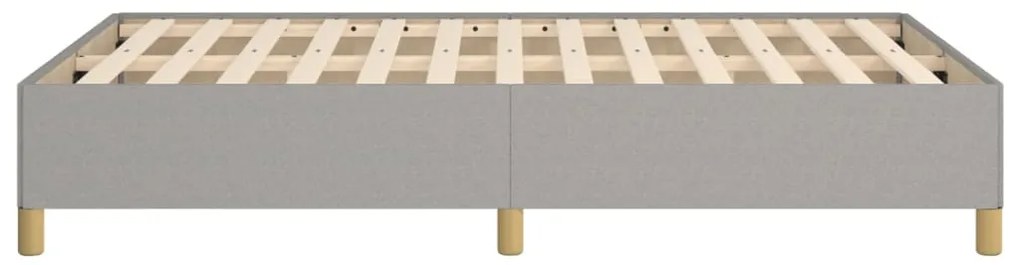 Estrutura de cama sem colchão 120x200 cm tecido cinzento-claro