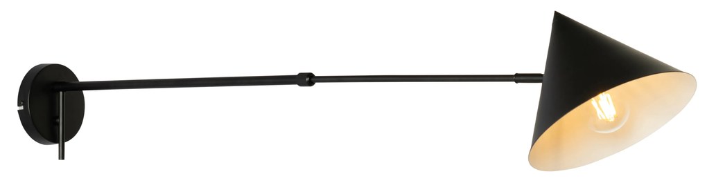 Candeeiro de parede design preto ajustável - Triangolo