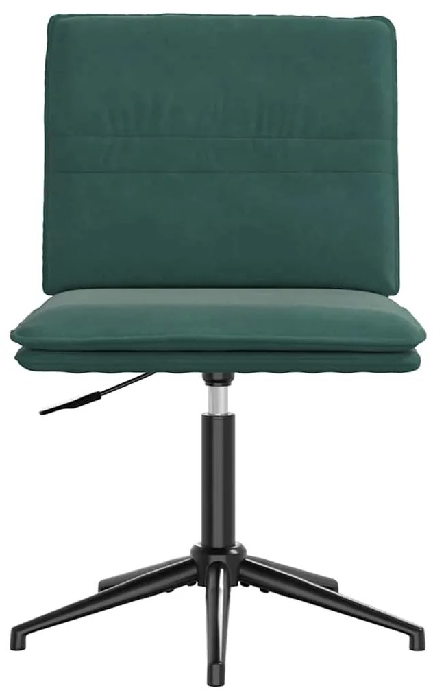 Cadeiras de jantar 6 pcs veludo verde-escuro