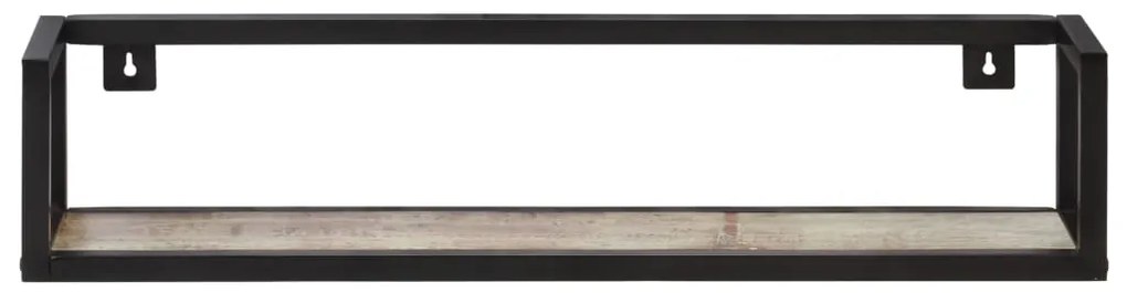 Prateleiras de parede 2 pcs 80 cm madeira recuperada maciça