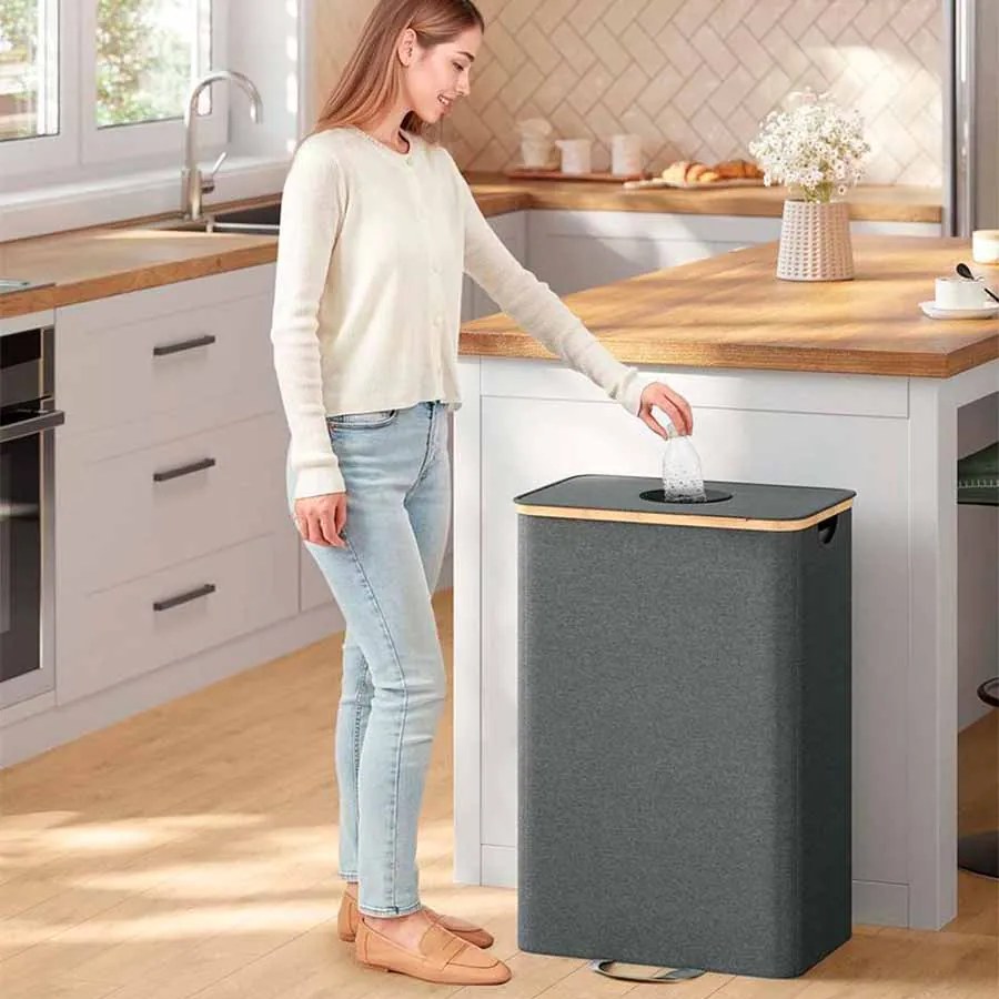 Contentor para recolha de garrafas retornáveis 95 L cinzento ardósia-bege natural
