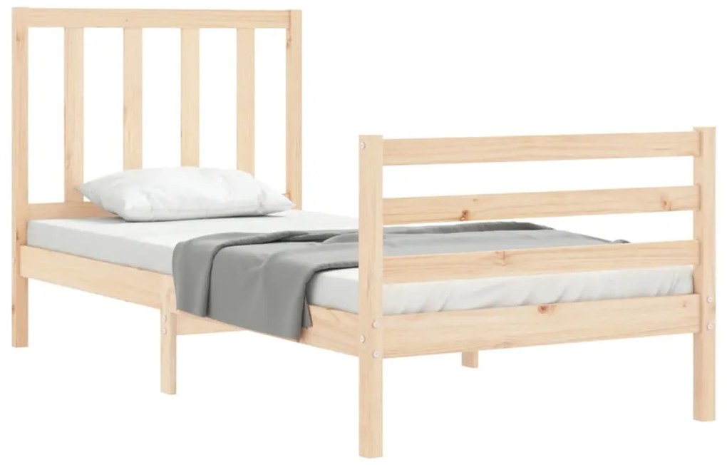Cama sem colchão 90x200 cm madeira de pinho maciça