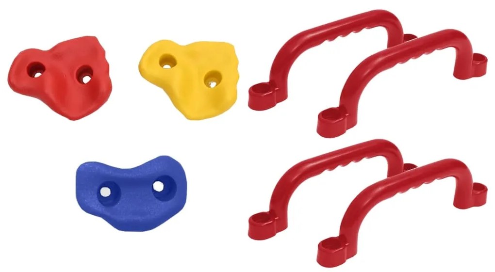 Assentos de baloiço 2pcs c/ pedras de escalada polietileno azul