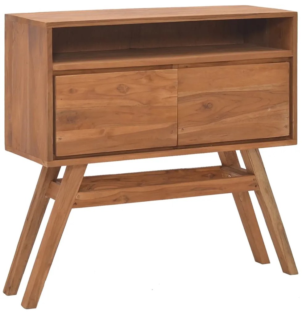 vidaXL Mesa consola 80x30x80 cm madeira de teca maciça