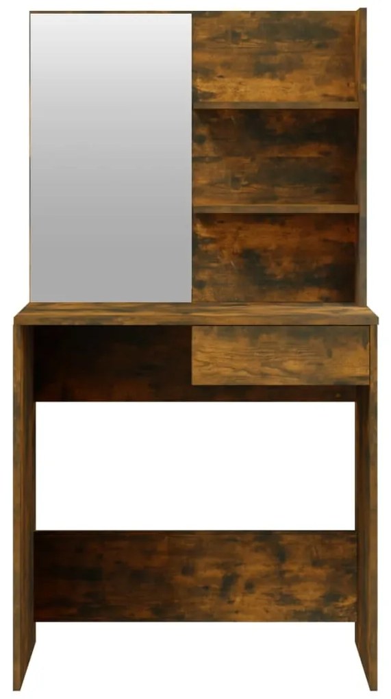 Toucador com espelho 74,5x40x141 cm cor carvalho fumado