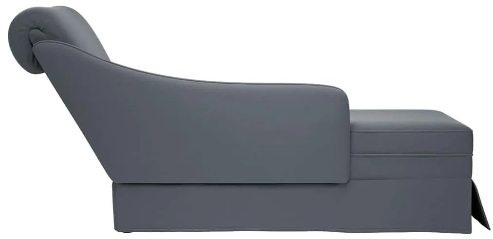 Chaise lounge c/ reforço/apoio de braços direito veludo