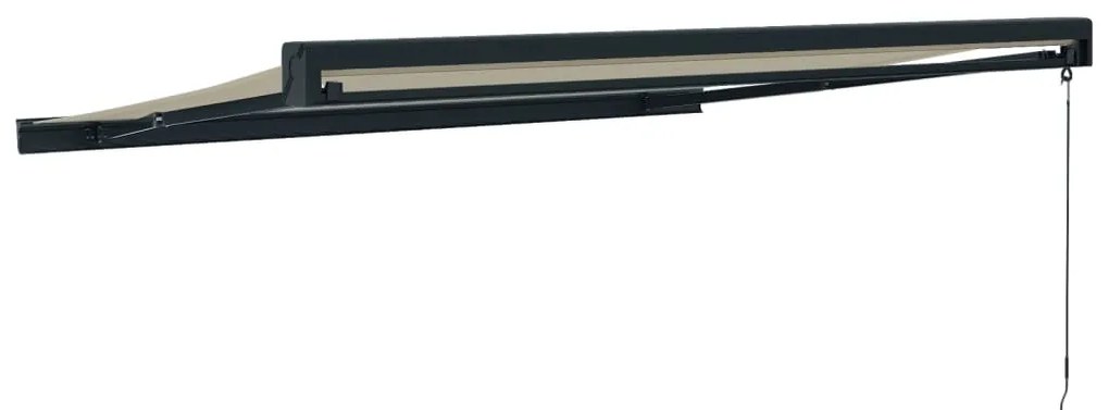 Toldo retrátil 3,5x2,5 m tecido e alumínio cor creme