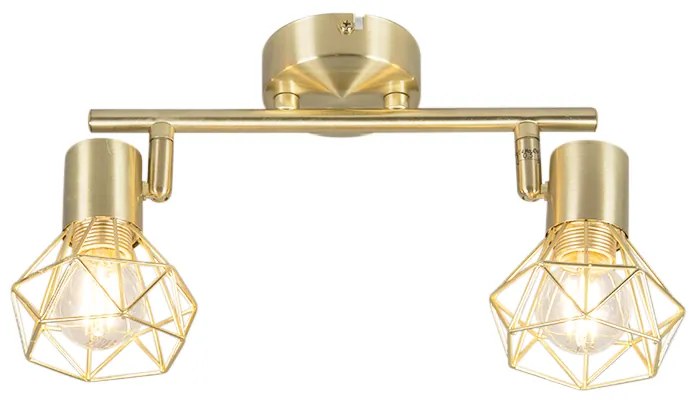 Projetores Art Deco em latão inclináveis e rotativos 2-luzes - Mosh Moderno