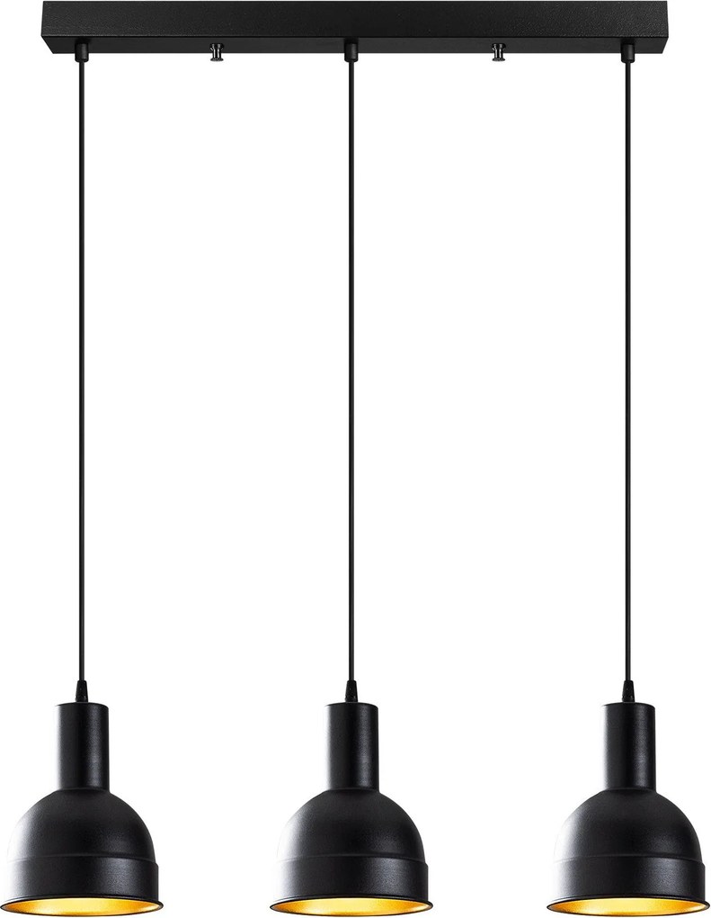 Chandelier Berceste – Preto – 67 x 17 cm