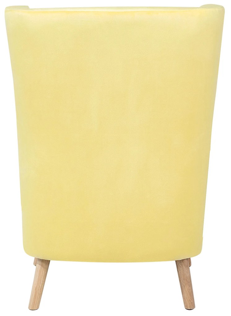 Poltrona em veludo amarelo ONEIDA Beliani