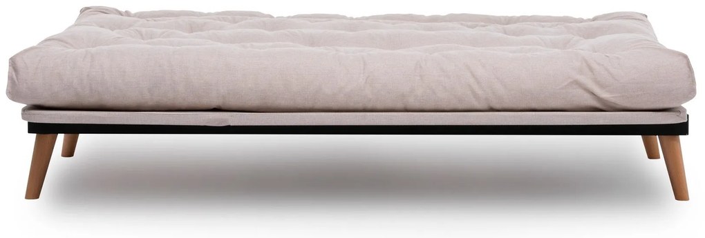 Sofá-Cama de 3 Lugares Saki – Creme – 185x92x82 cm