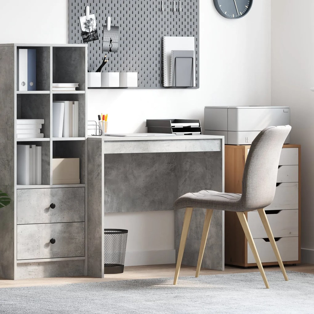 Mesa Betão Cinza 80x50x76 cm Madeira engenheirada