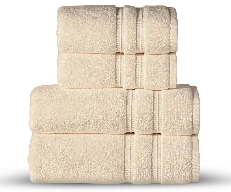 Toalhas 100% micro algodão C/ 550 gr./m2 -  CONFORT marca Devilla: BEGE 47 4 TOALHAS 30x50 cm