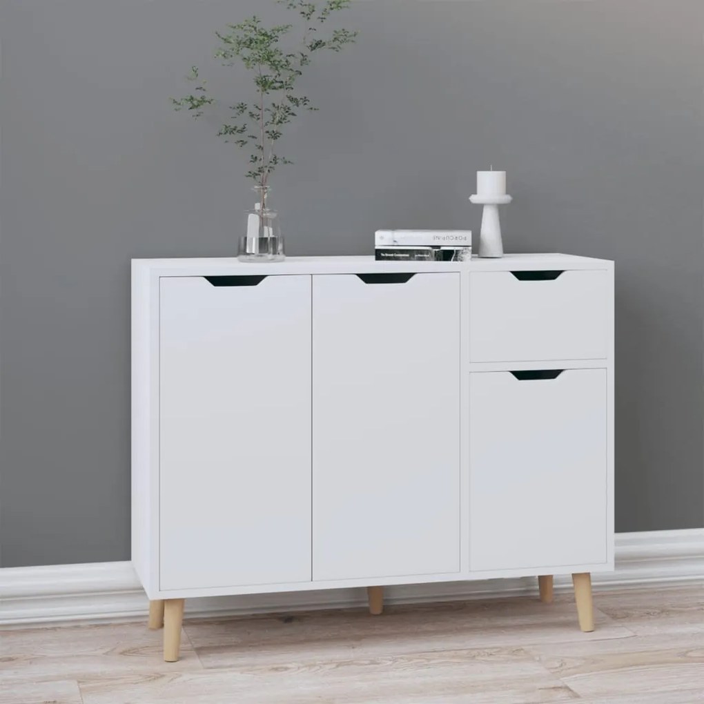 vidaXL Aparador 90x30x72 cm derivados de madeira branco