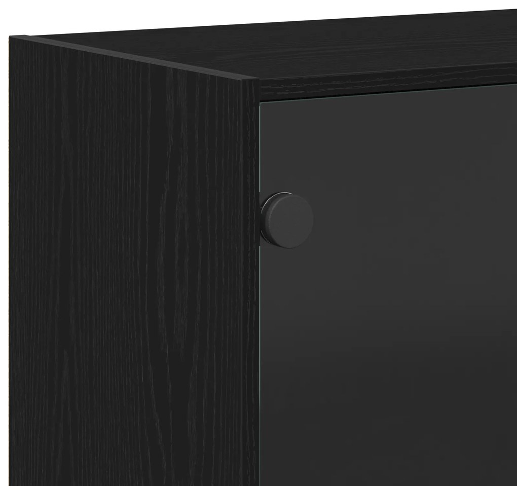 Buffet vidaXL Carvalho Preto 102x37x75,5 cm Madeira Ing.