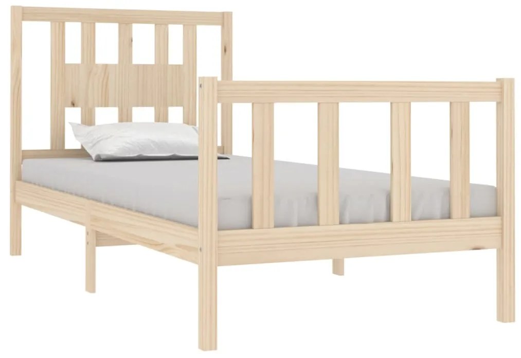 Estrutura de cama solteiro 90x190 cm madeira maciça