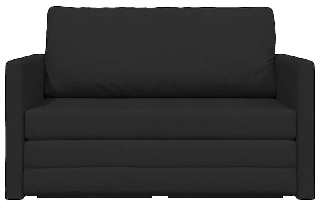 Sofá-Camas para Piso 2 em 1 Preto 124x71x78 cm Tecido