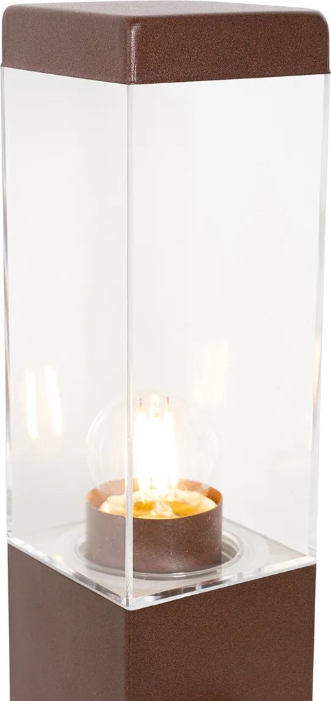 Candeeiro de Exterior Castanho Ferrugem 80 cm com Casquilho IP44 - Malios