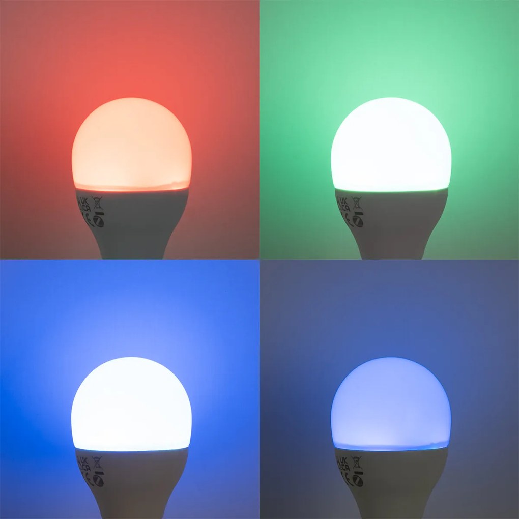 Lâmpada LED inteligente E14 regulável G45 4,9W 470lm 2700K-6500K