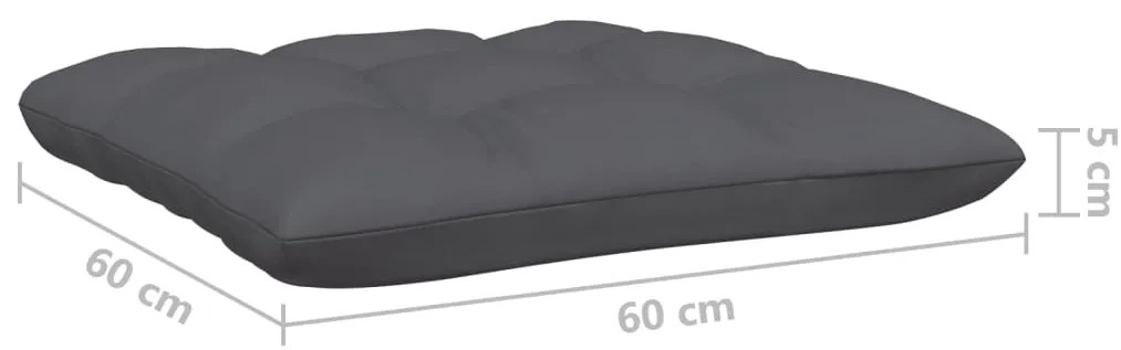 9 pcs conj. lounge de jardim com almofadões antracite pinho