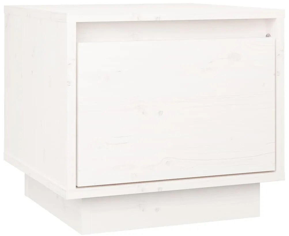 Mesas de cabeceira 2 pcs 35x34x32 cm pinho maciço branco