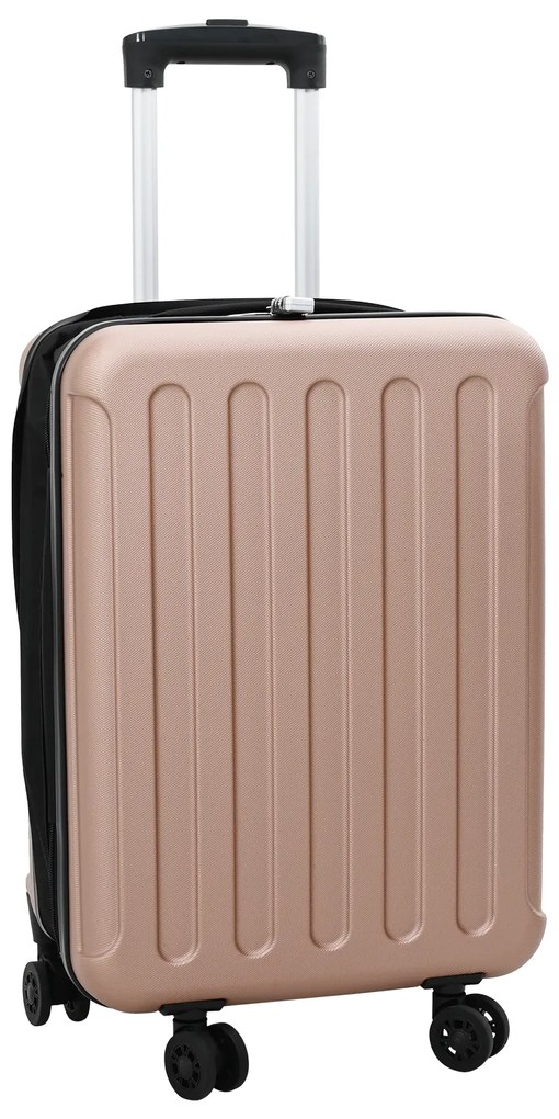 vidaXL Mala Dobravel Casca Dura 20'' Rosa Dourado 34x23x55.5 cm ABS