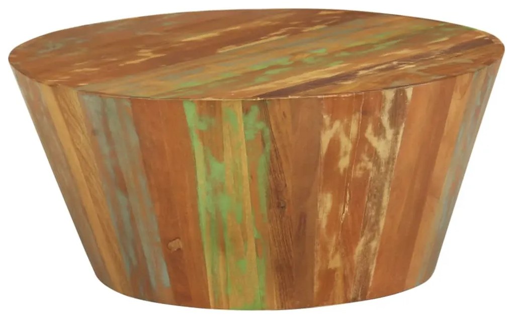 Mesa de centro Ø65x31 cm madeira recuperada maciça