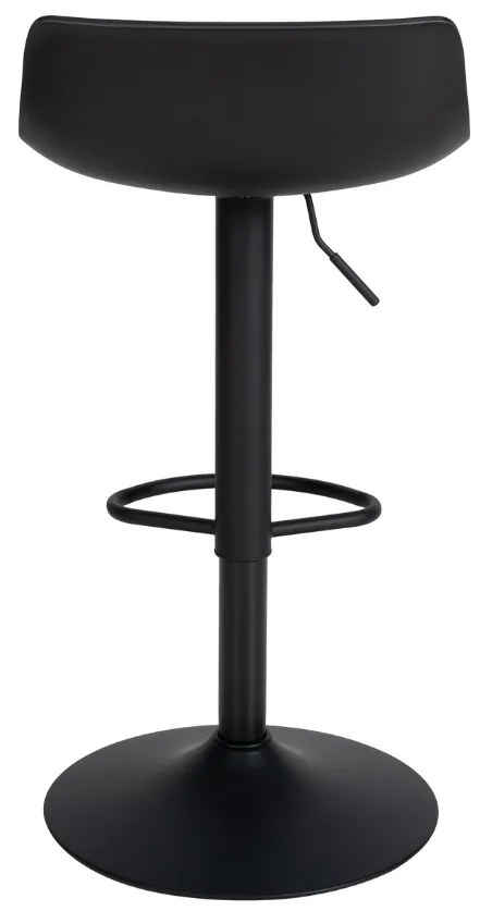 Conjunto de 4 bancos altos em couro sintético 69-94 x 43 x 44 cm preto