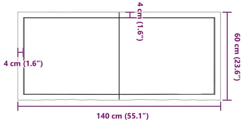 Prateleira de parede 140x60x(2-6) cm carvalho tratado castanho