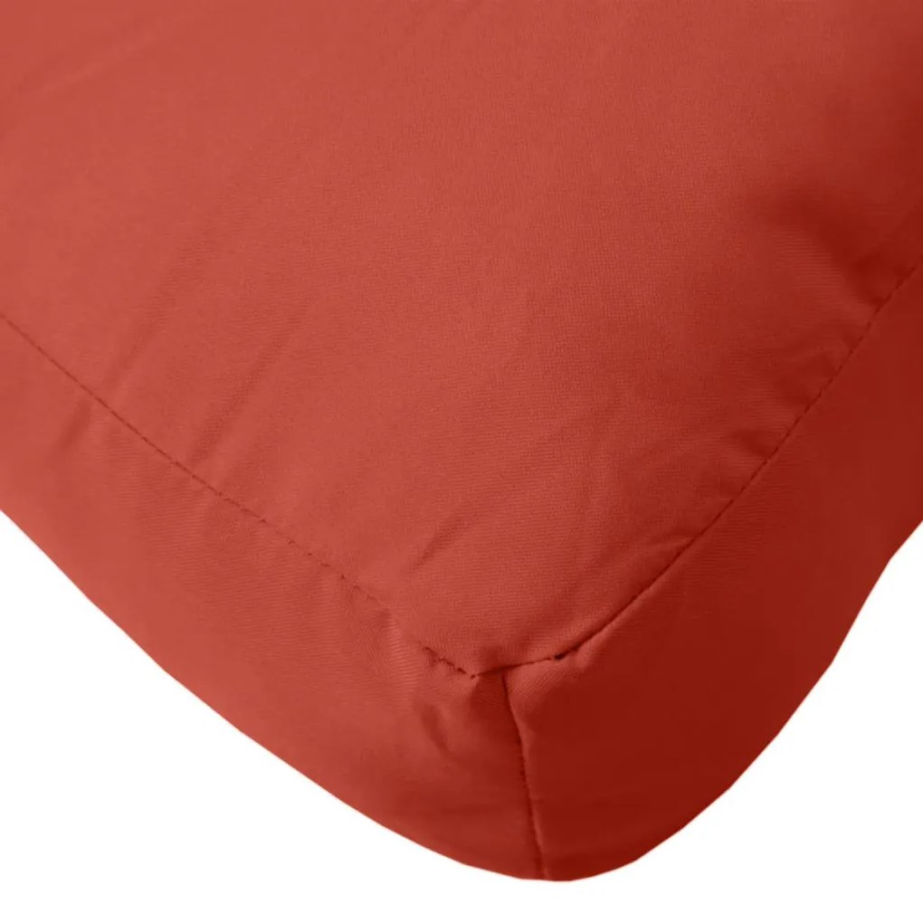 Almofadões de paletes 3 pcs mesclado tecido vermelho