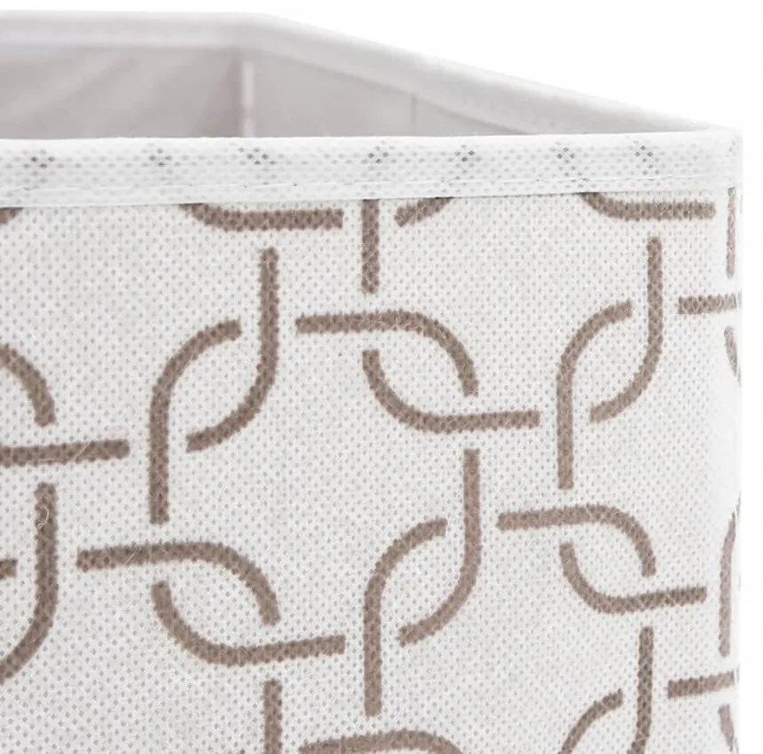 Caixas de arrumação dobráveis 10 pcs 32x32x32 cm TNT creme