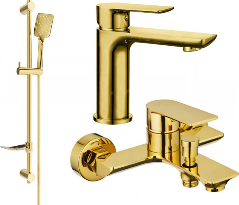 Mexen Alfa DF62 conjunto de banho, dourado - 745703DF62-50