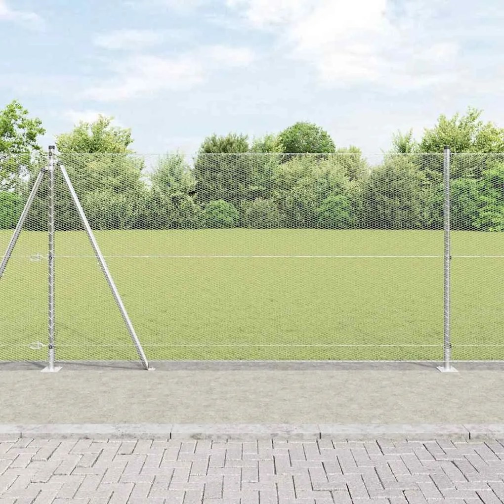 Cerca Hexagonal vidaXL 1.2x50 m Aço Galvanizado