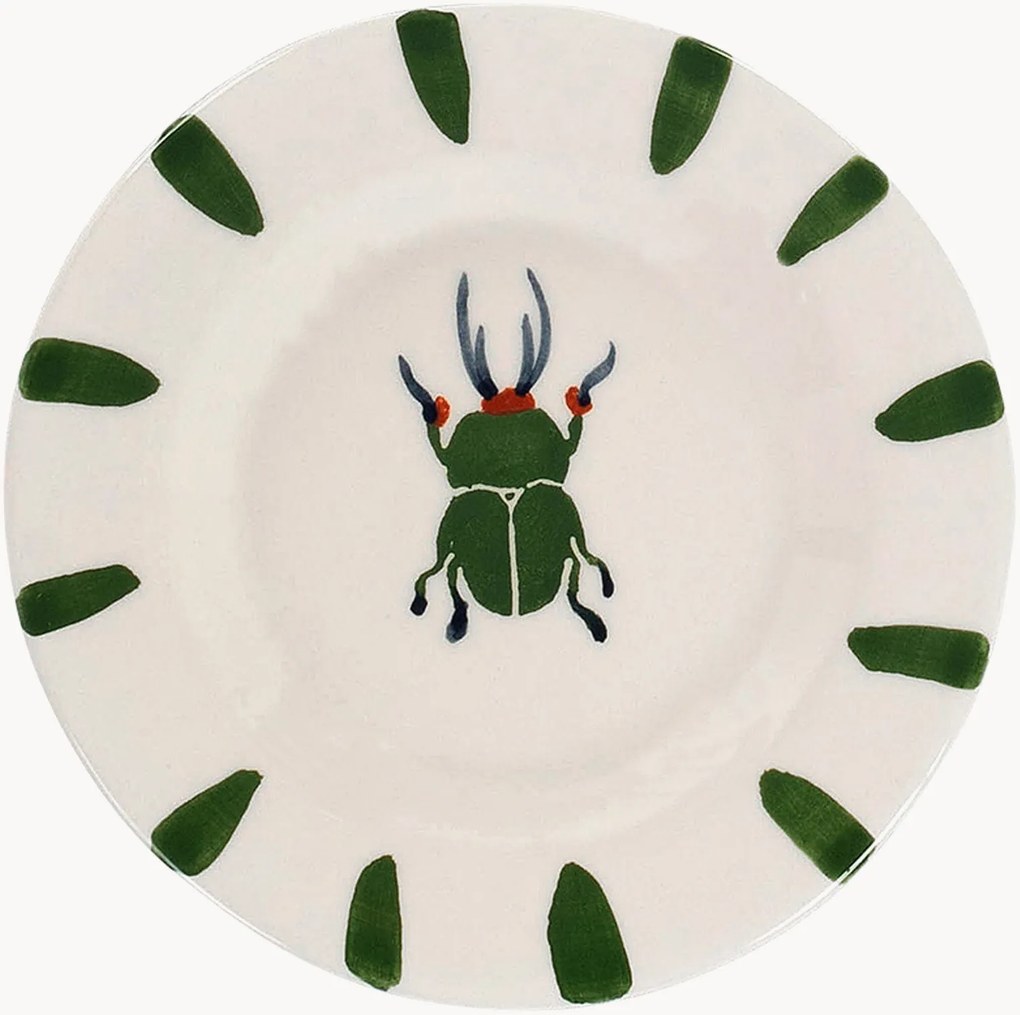 Prato de sobremesa pintado à mão Leafy Bug