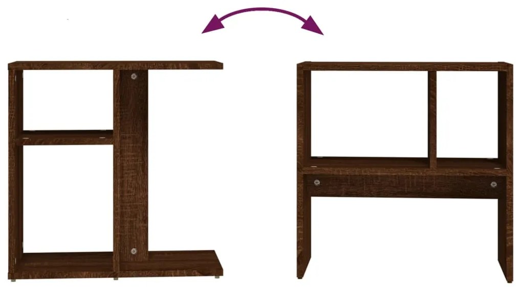 Mesa de apoio 50x30x50 cm derivados madeira carvalho castanho