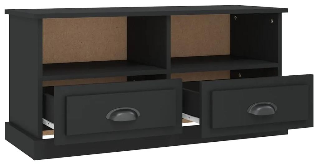 Móvel de TV 93x35,5x45 cm derivados de madeira preto