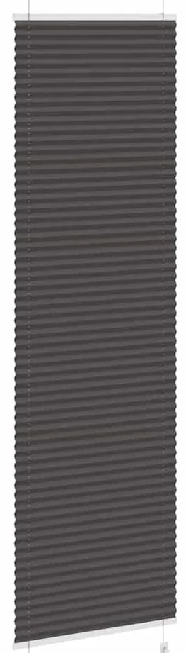 Preto Plissada Cega 55x200 cm Largura Tecido 54,4 cm Poliéster