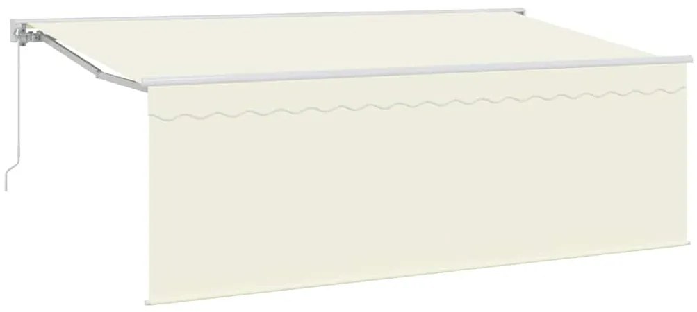 Toldo Retrátil Creme Branco Castanho 400 x 200 cm