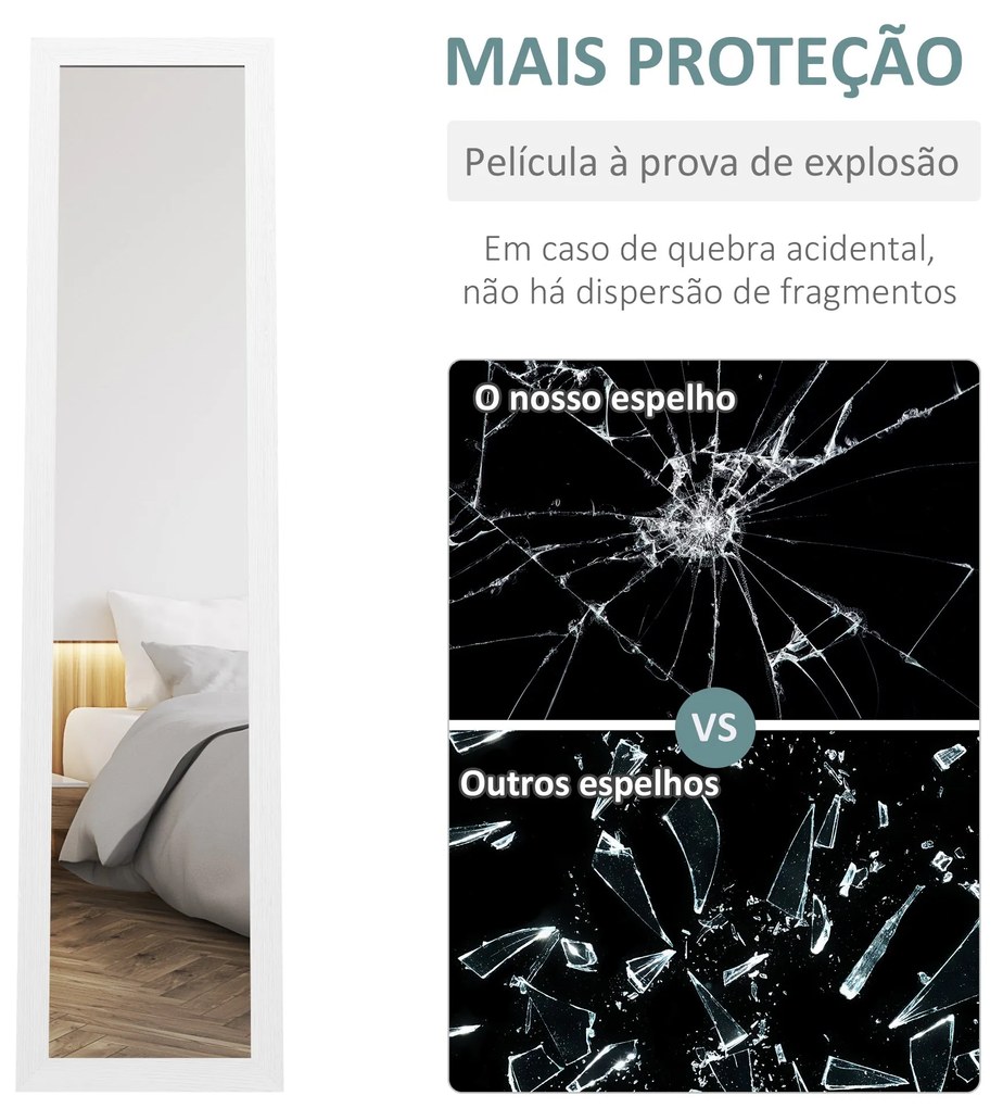 Espelho de Corpo Inteiro 37x155 cm Espelho de Pé Espelho de Parede Ret