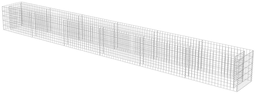 Canteiro elevado/cesto gabião 540x50x50 cm aço galvanizado